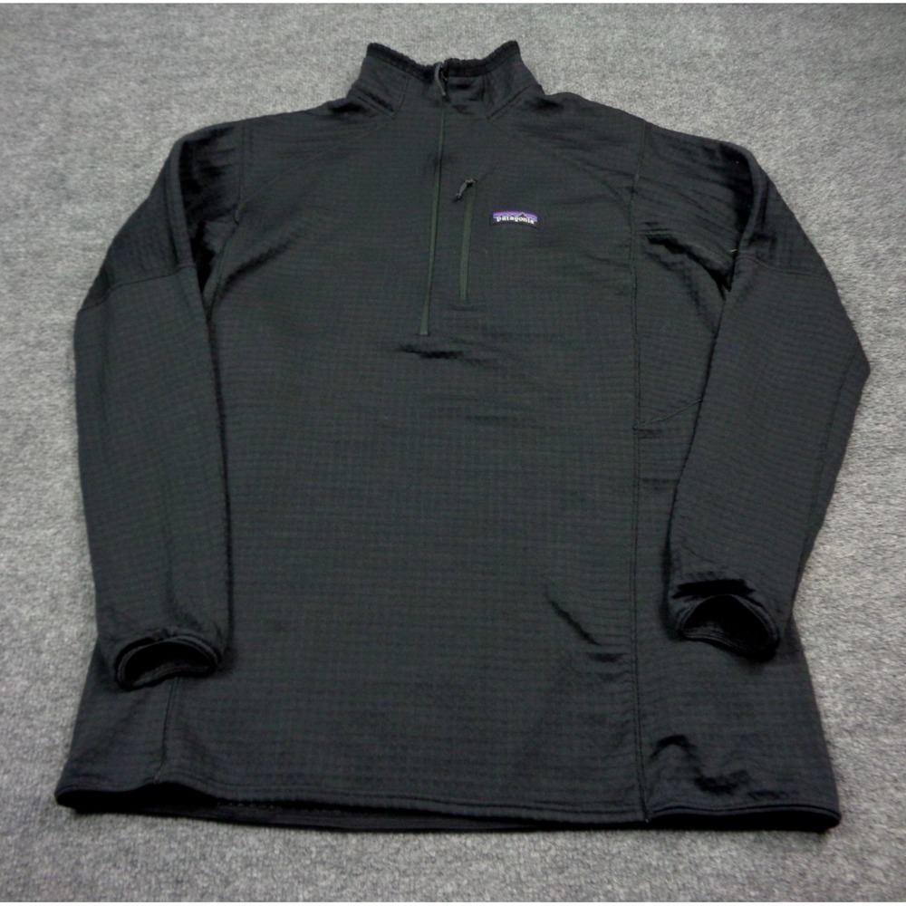 Patagonia R1 Pullover Jacket Women XL Black 1/2 Zip 40119 Fleece Hiking